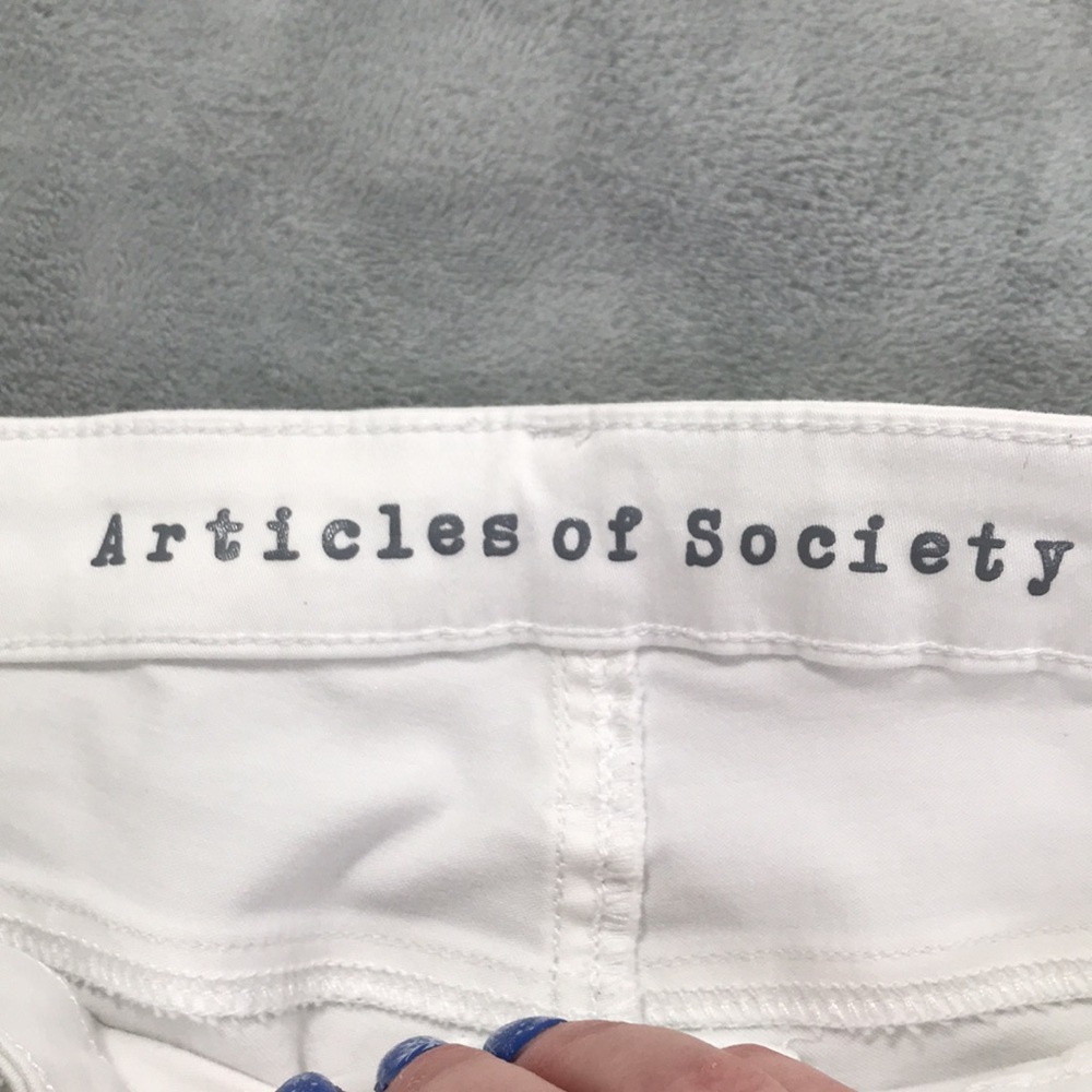 Articles of Society "Sarah" White Mid-Rise Skinny Jeans 5350CR-910E Size 30 - Picture 2 of 11